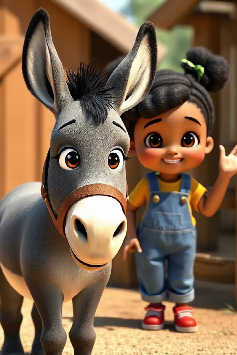 Picture 2 from the tale The Girl and the Donkey