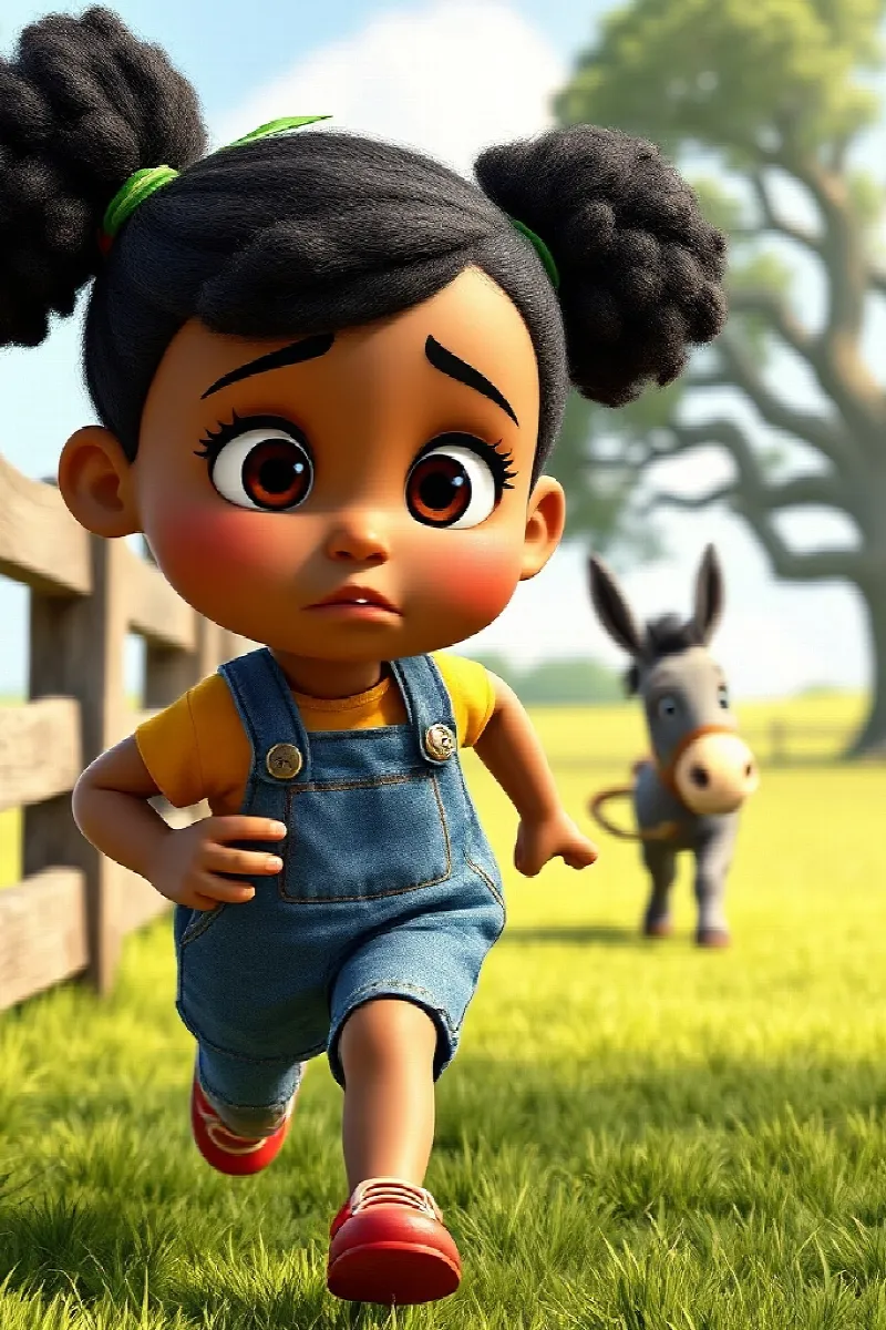 Picture 3 from the tale The Girl and the Donkey