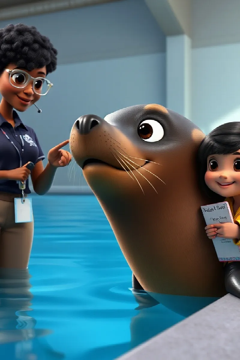 Picture 3 from the tale The Girl and the Sea Lion
