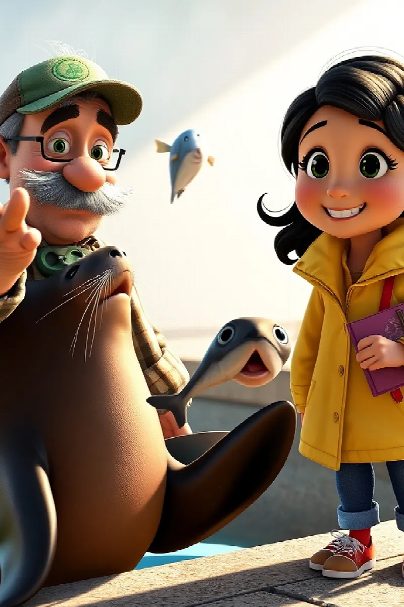Picture 4 from the tale The Girl and the Sea Lion