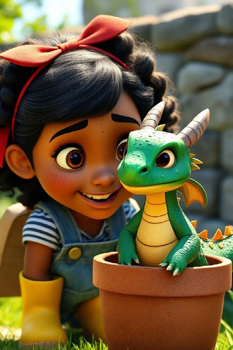 Picture 3 from the tale The Girl and the Tiny Dragon