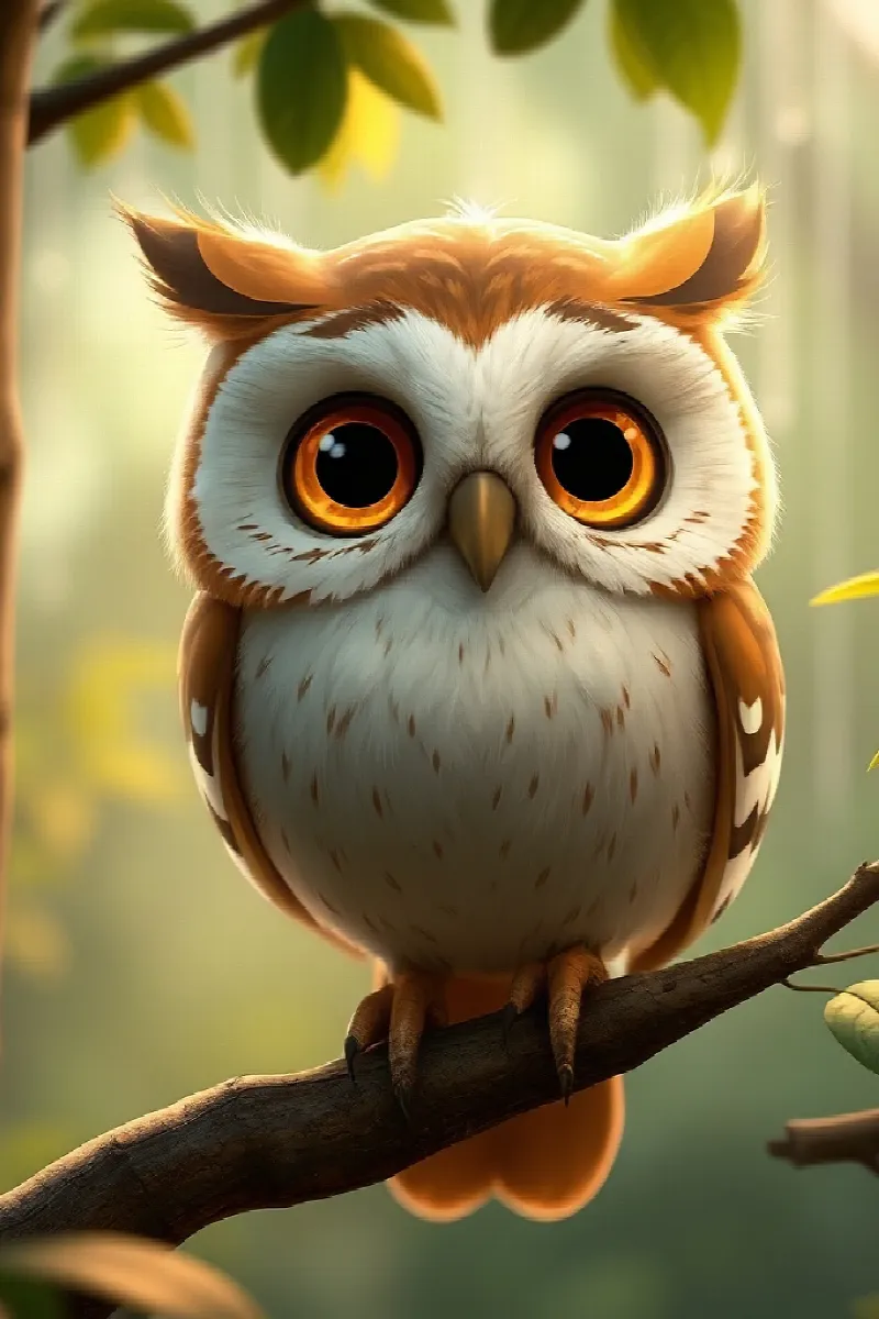Picture 1 from the tale The Little Owl's Lantern