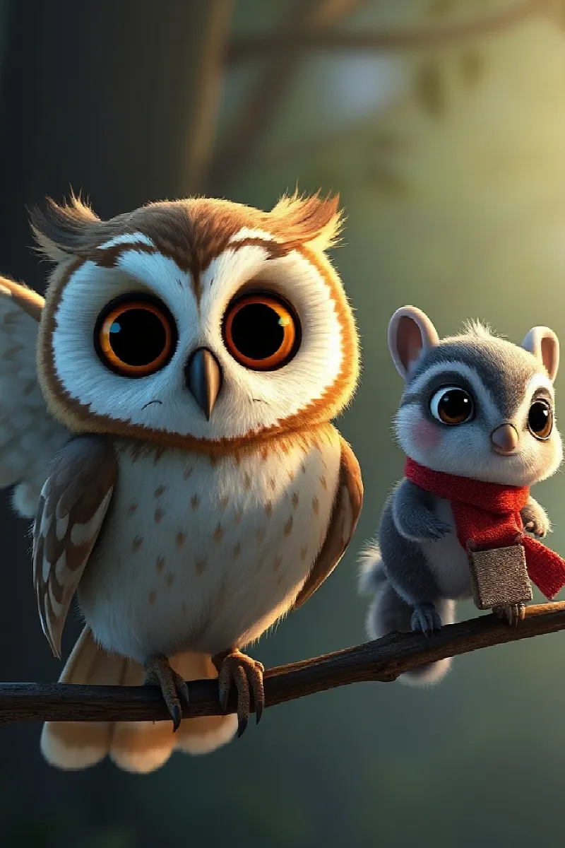 Picture 2 from the tale The Little Owl's Lantern