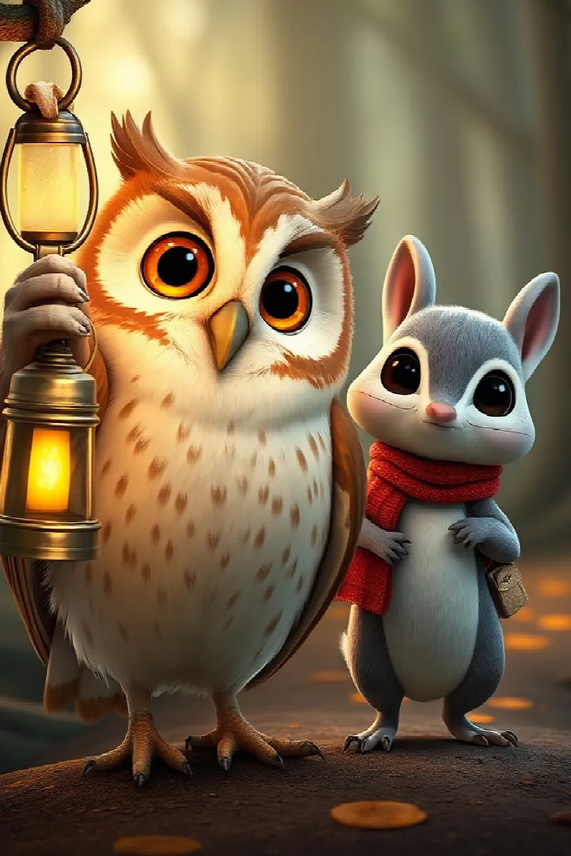 Picture 4 from the tale The Little Owl's Lantern
