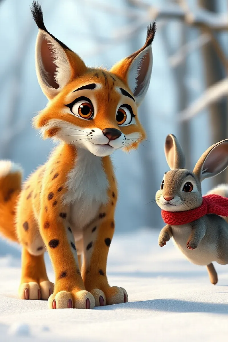 Picture 4 from the tale The Lynx's Snow Painting