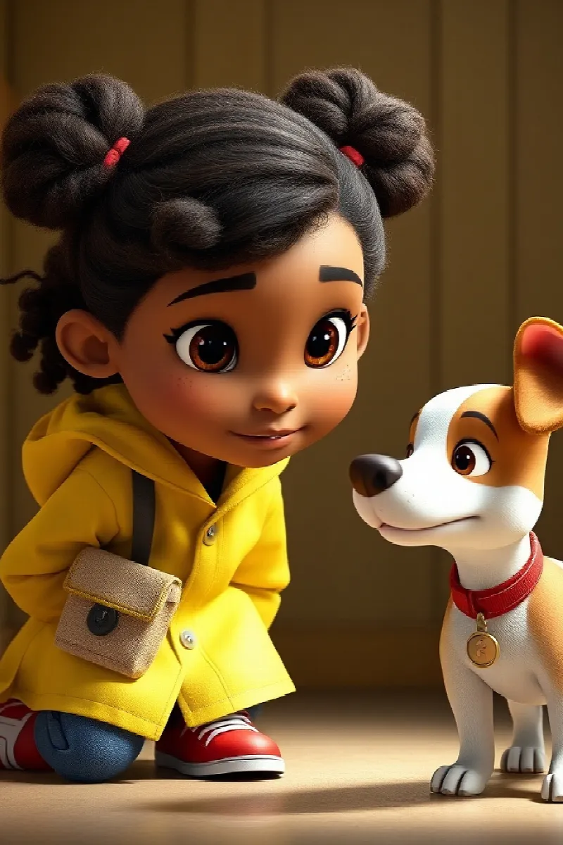 Kız ve Kurtarılan Köpek masalından 3. resim