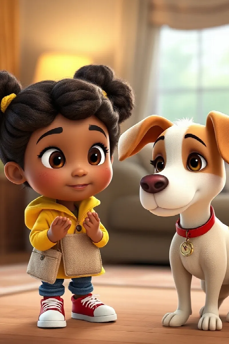 Kız ve Kurtarılan Köpek masalından 4. resim
