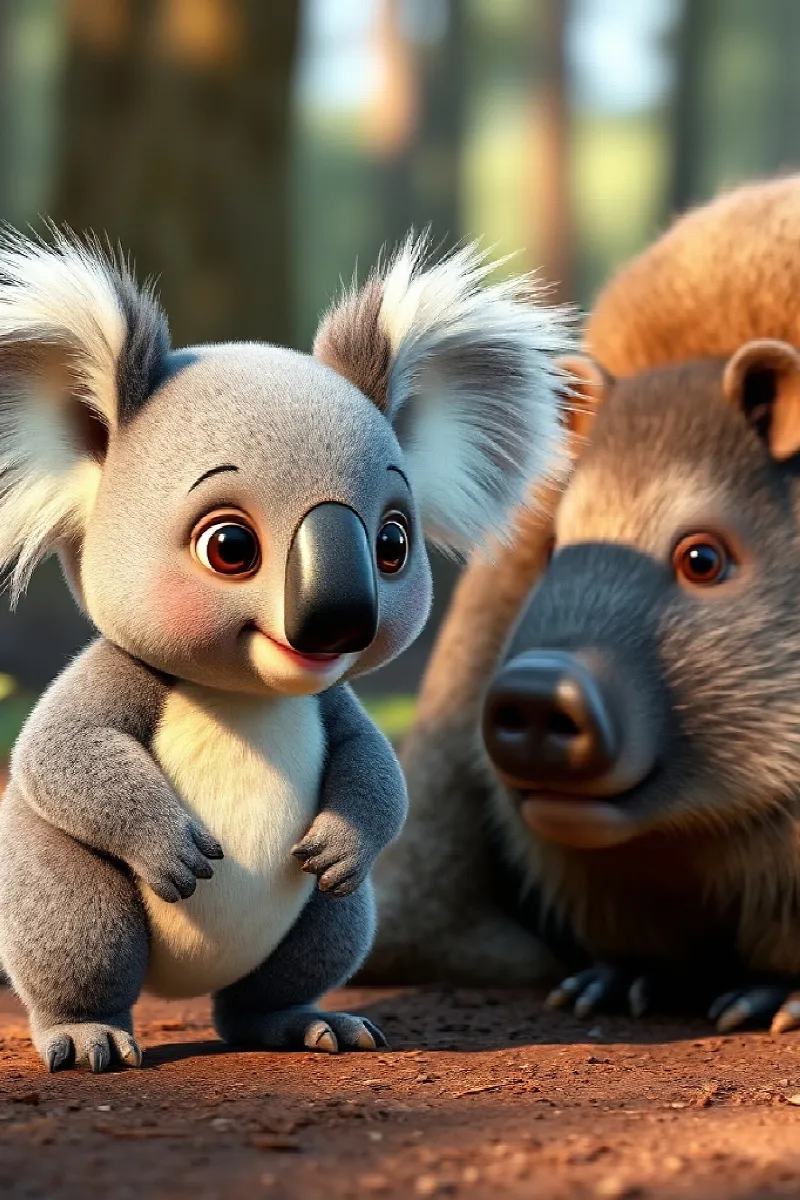 Koala ve Vombat masalından 4. resim