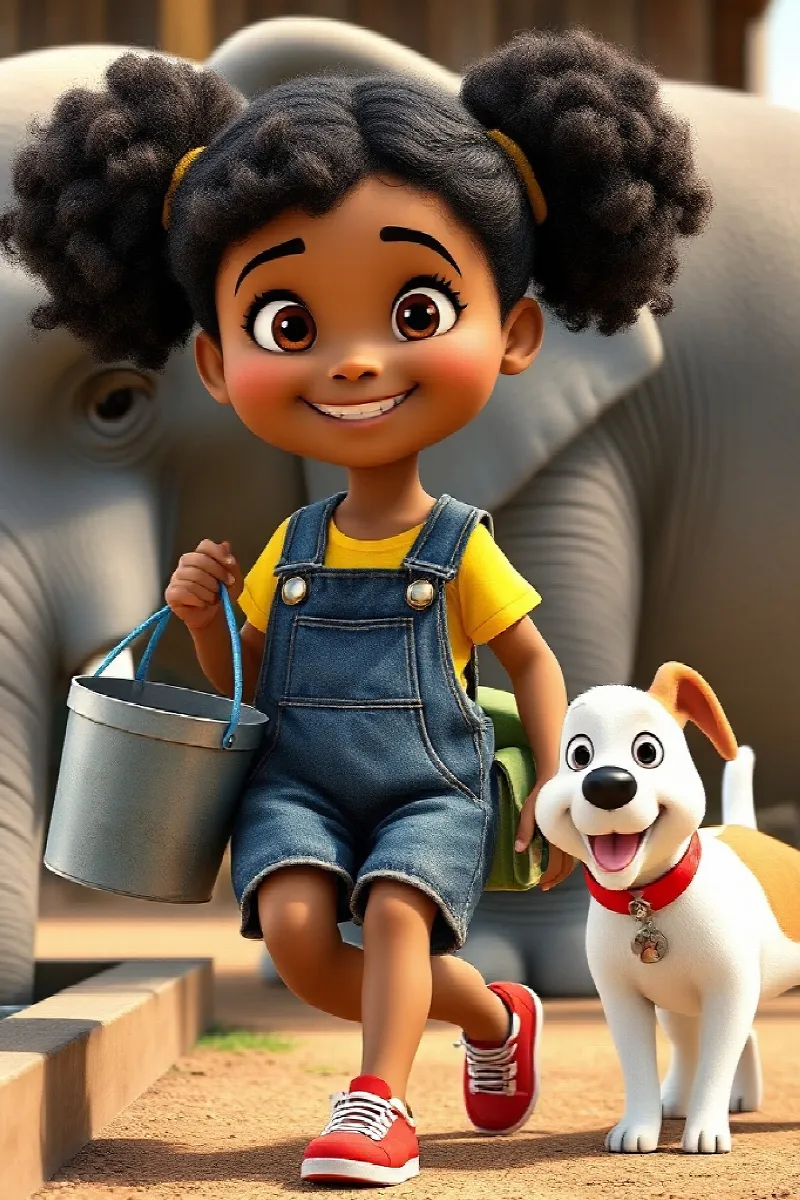 Picture 4 from the tale The Girl and the Animal Friends