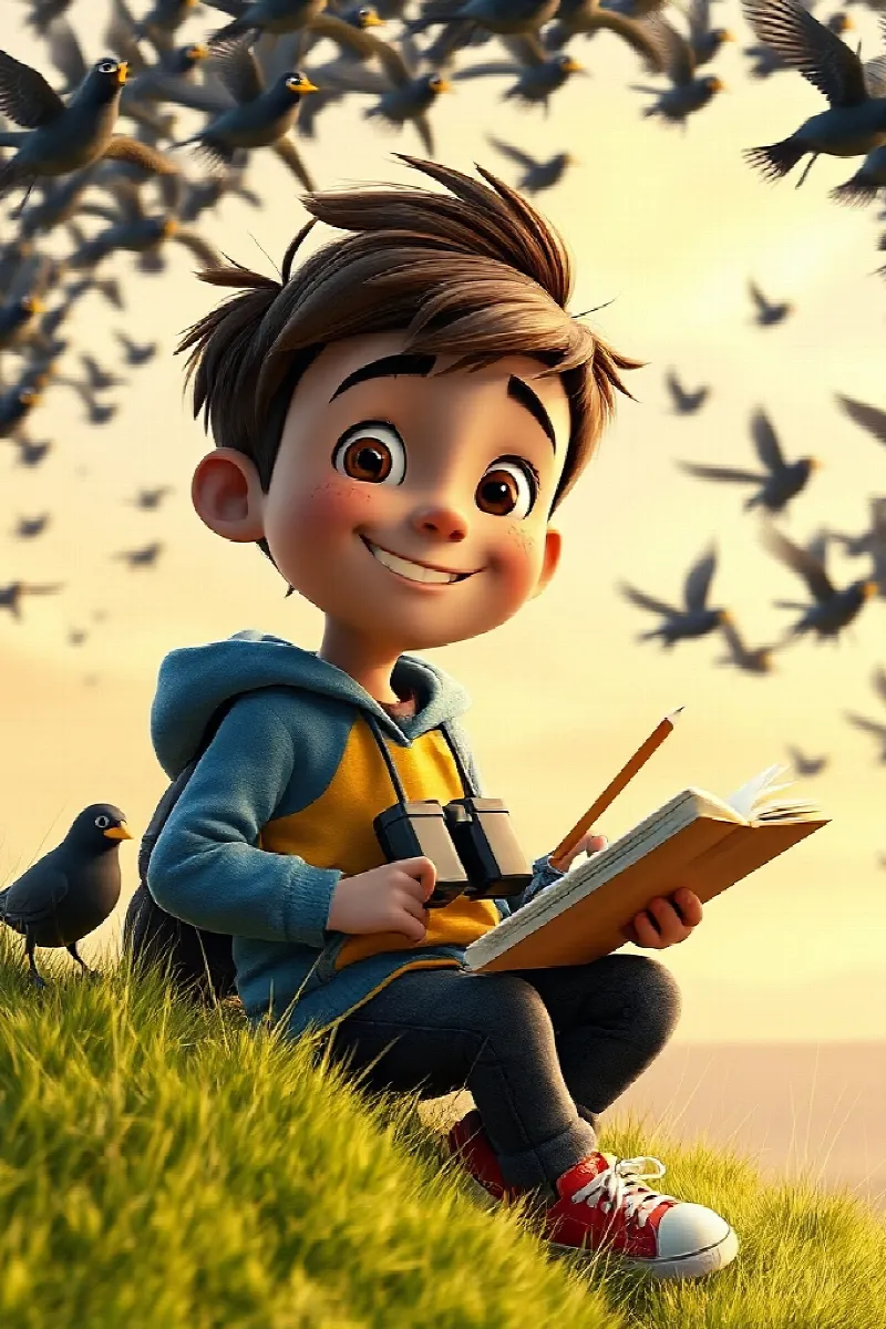 Picture 2 from the tale The Boy and the Little Starling