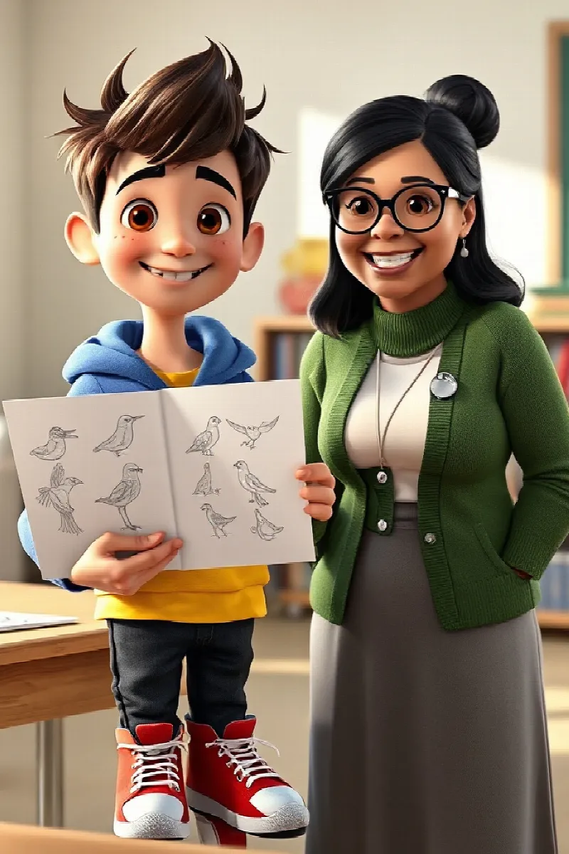 Picture 3 from the tale The Boy and the Little Starling