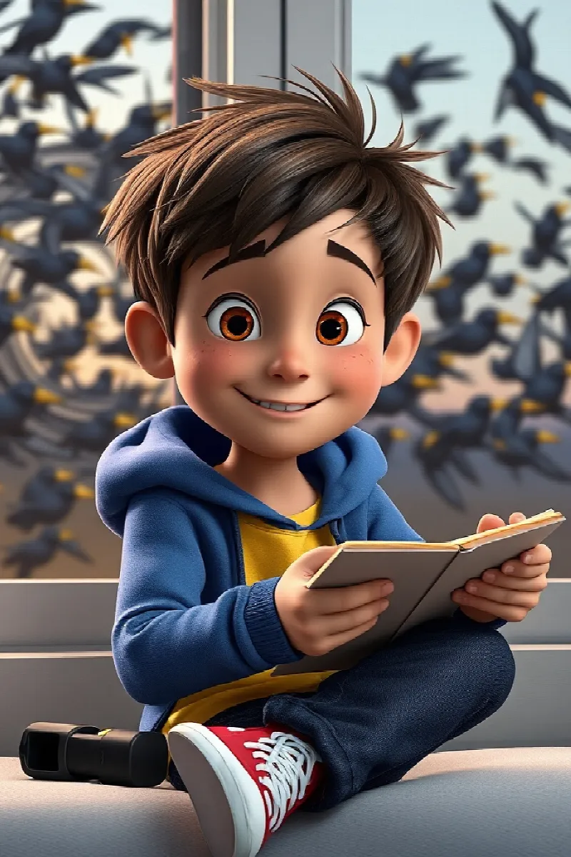Picture 4 from the tale The Boy and the Little Starling