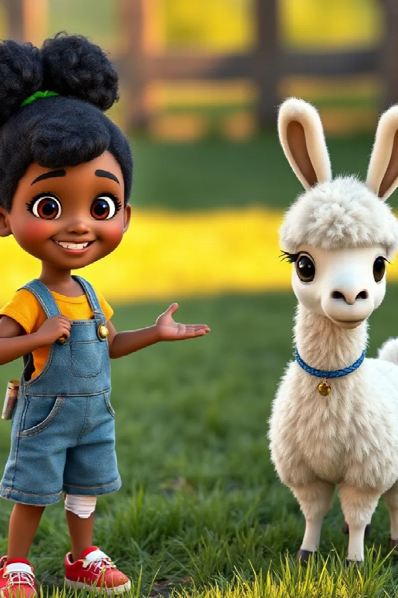 Picture 4 from the tale The Girl and the Little Llama