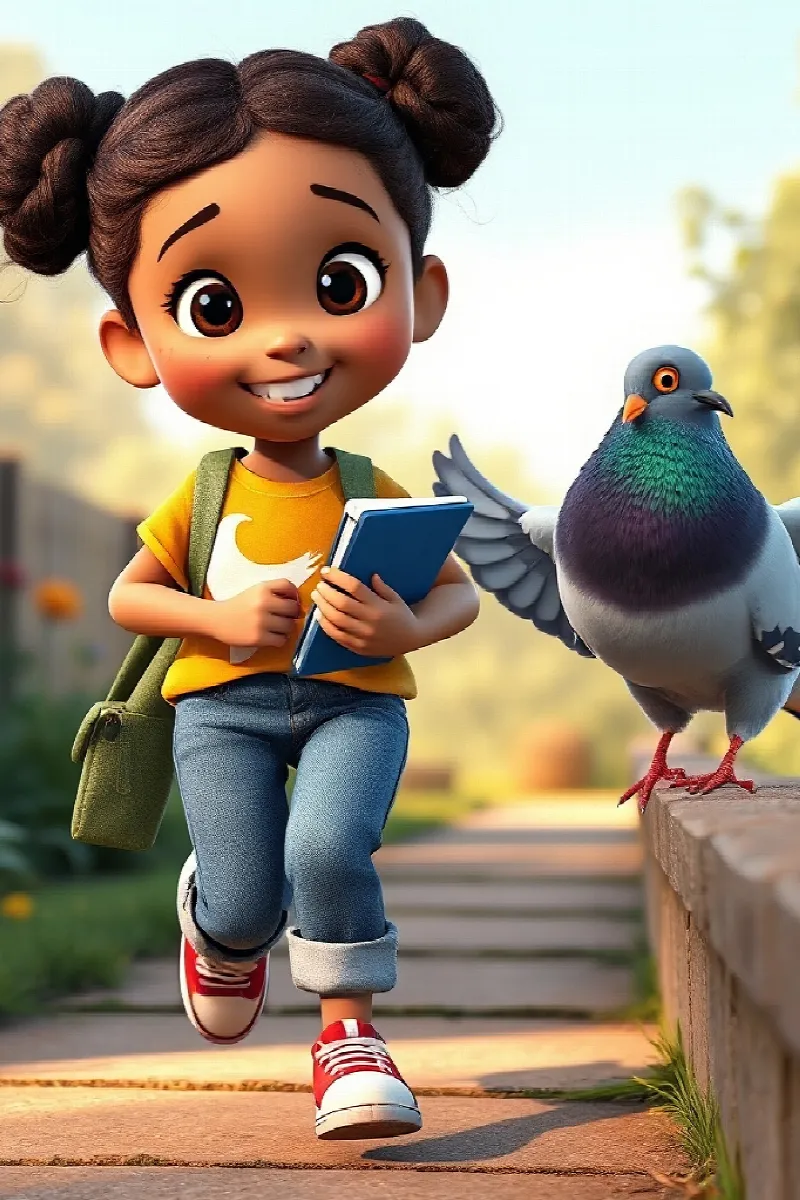Picture 1 from the tale The Girl and the Pigeon