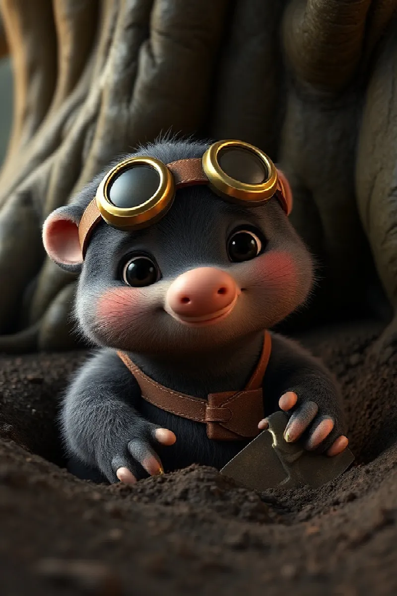 Picture 1 from the tale The Little Mole's Compass
