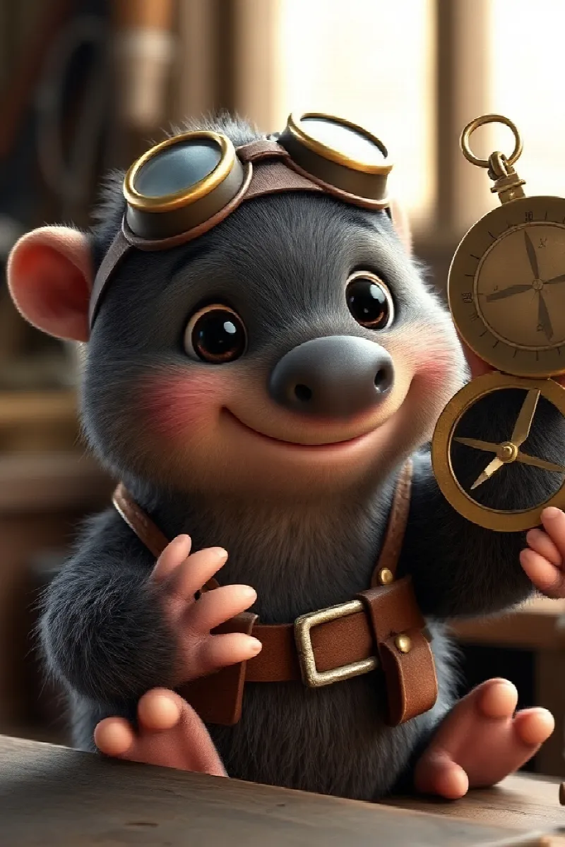 Picture 4 from the tale The Little Mole's Compass