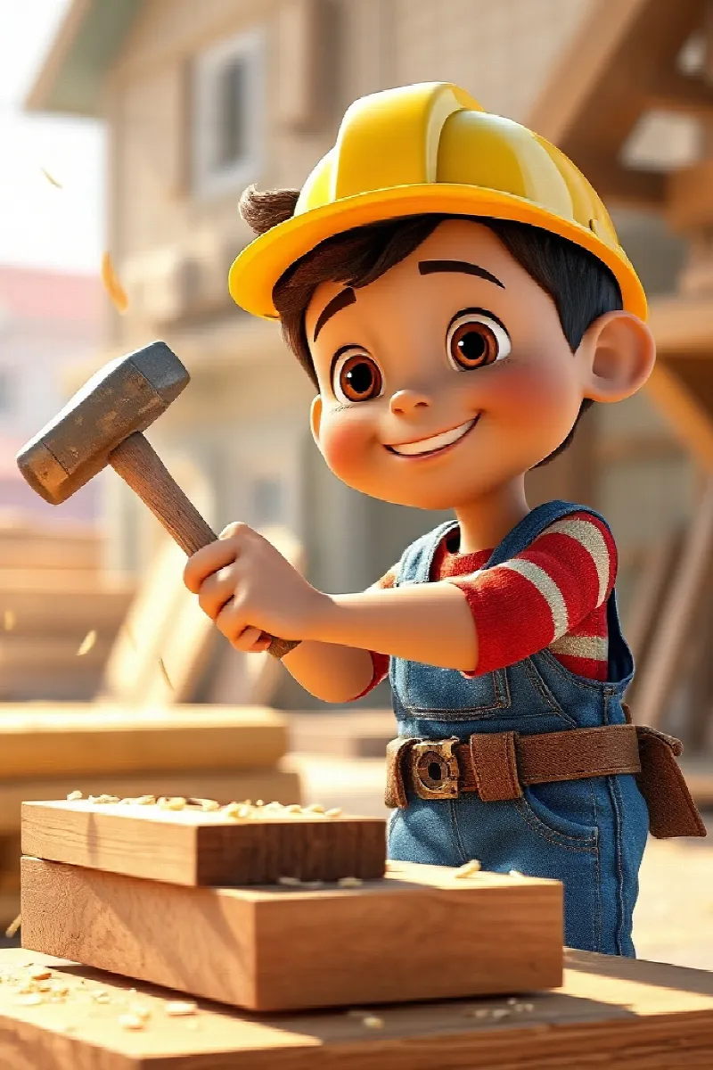 Picture 1 from the tale The Little Stage Builder