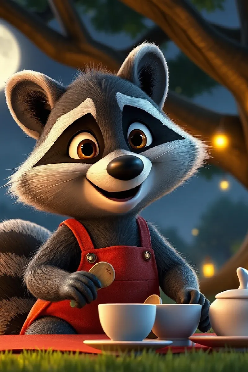 Picture 1 from the tale The Raccoon's Midnight Café