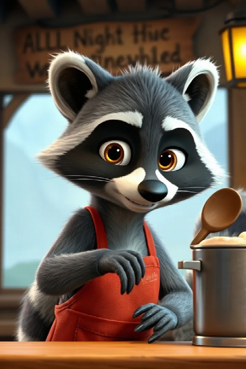 Picture 2 from the tale The Raccoon's Midnight Café
