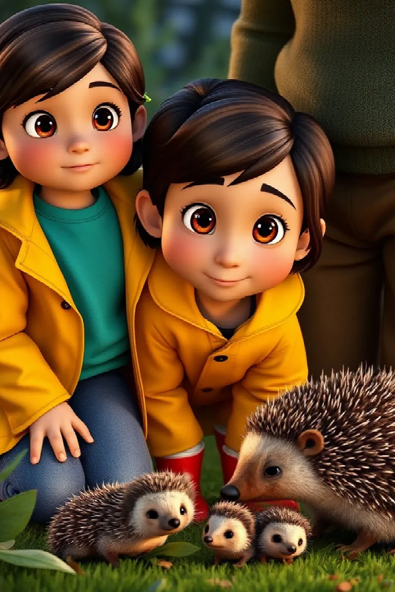 Kız ve Kirpi masalından 2. resim