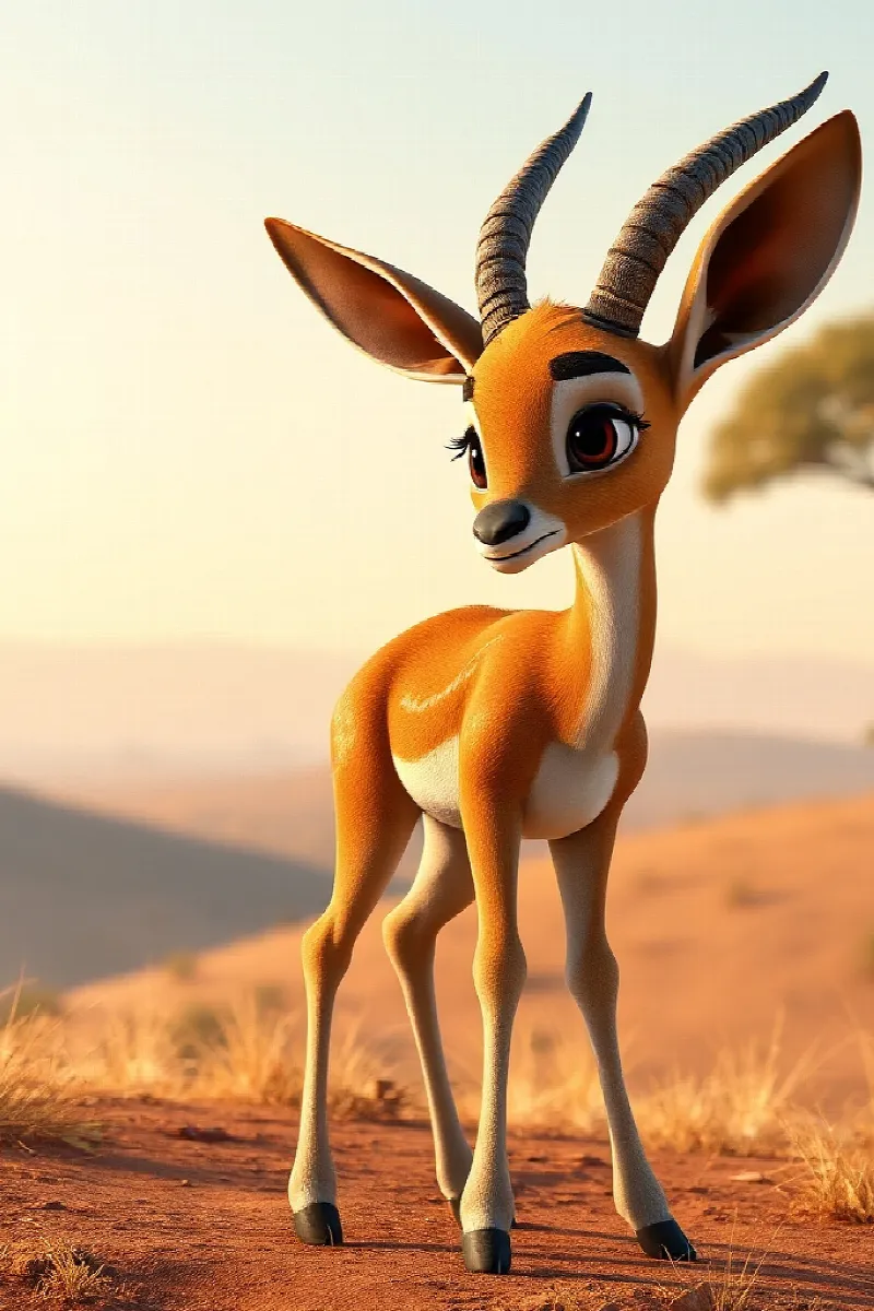 Küçük Gerenuk masalından 1. resim
