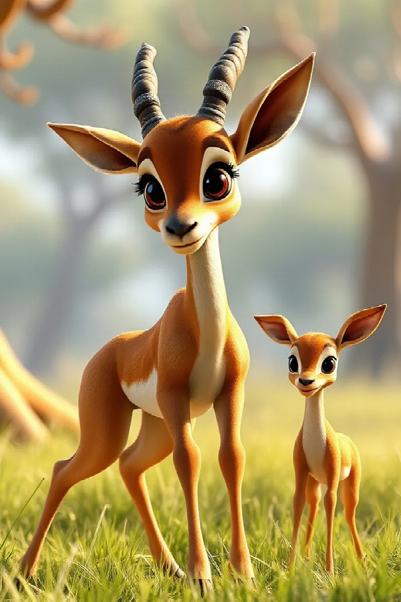 Küçük Gerenuk masalından 2. resim