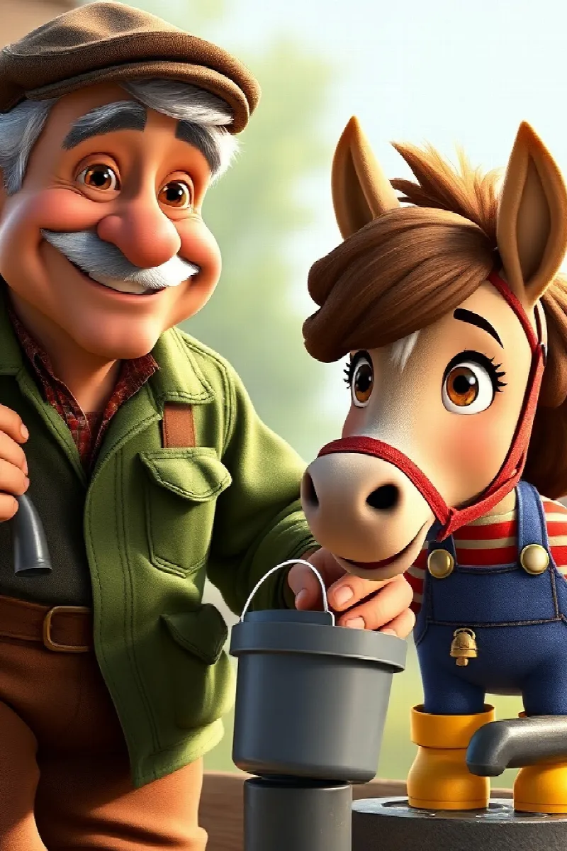 Picture 4 from the tale The Girl and the Little Horse