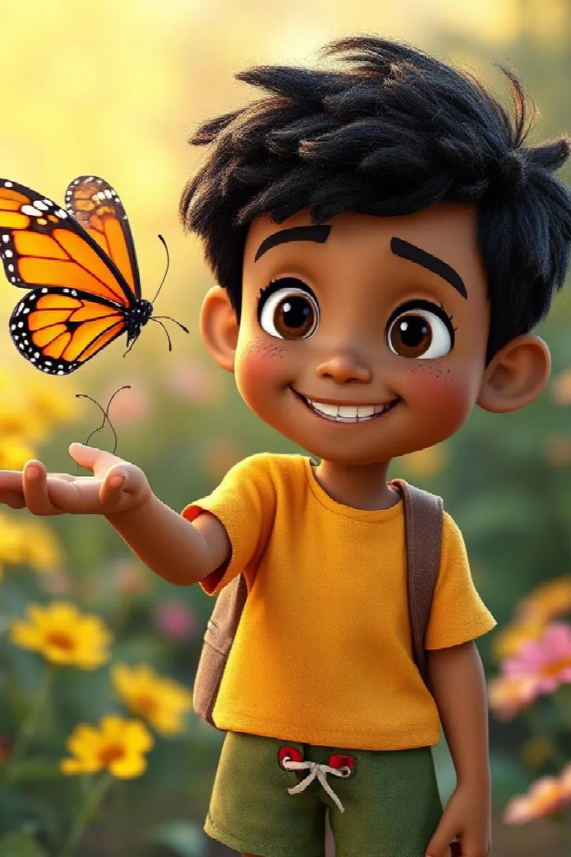 Picture 3 from the tale The Boy and the Butterfly