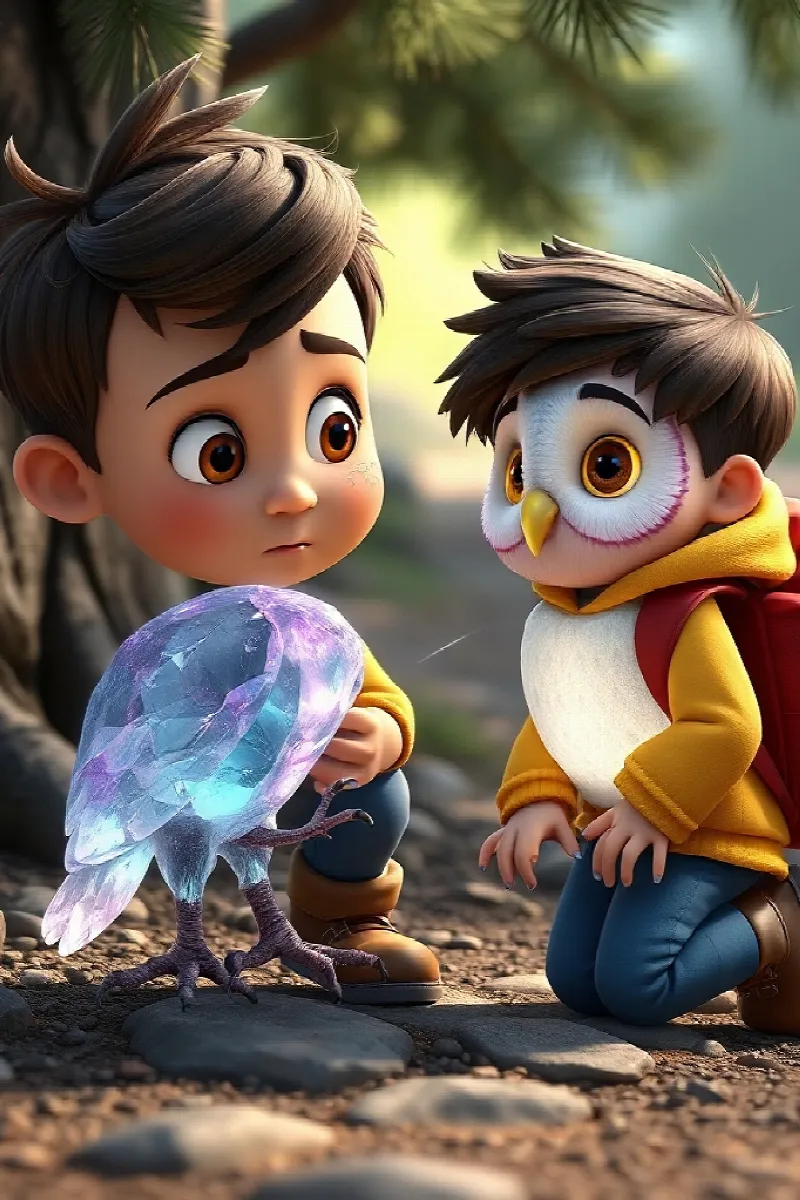 Picture 2 from the tale The Boy and the Crystal Owl