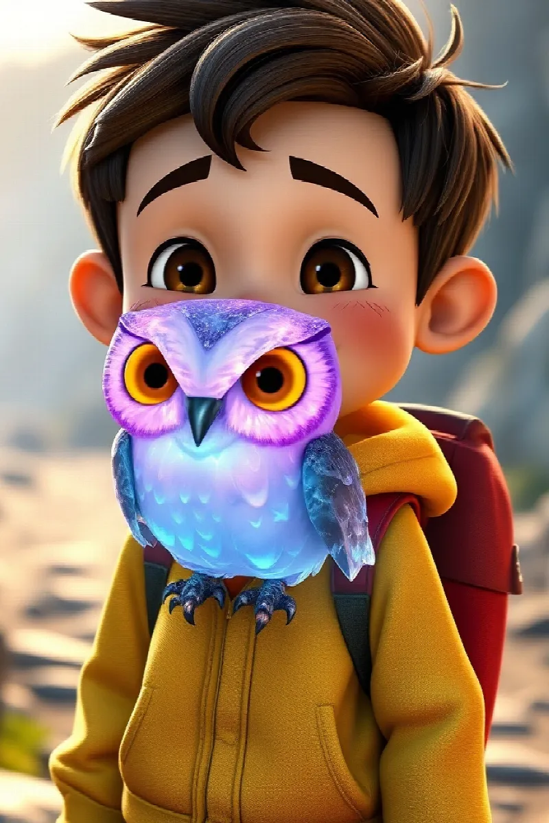 Picture 3 from the tale The Boy and the Crystal Owl