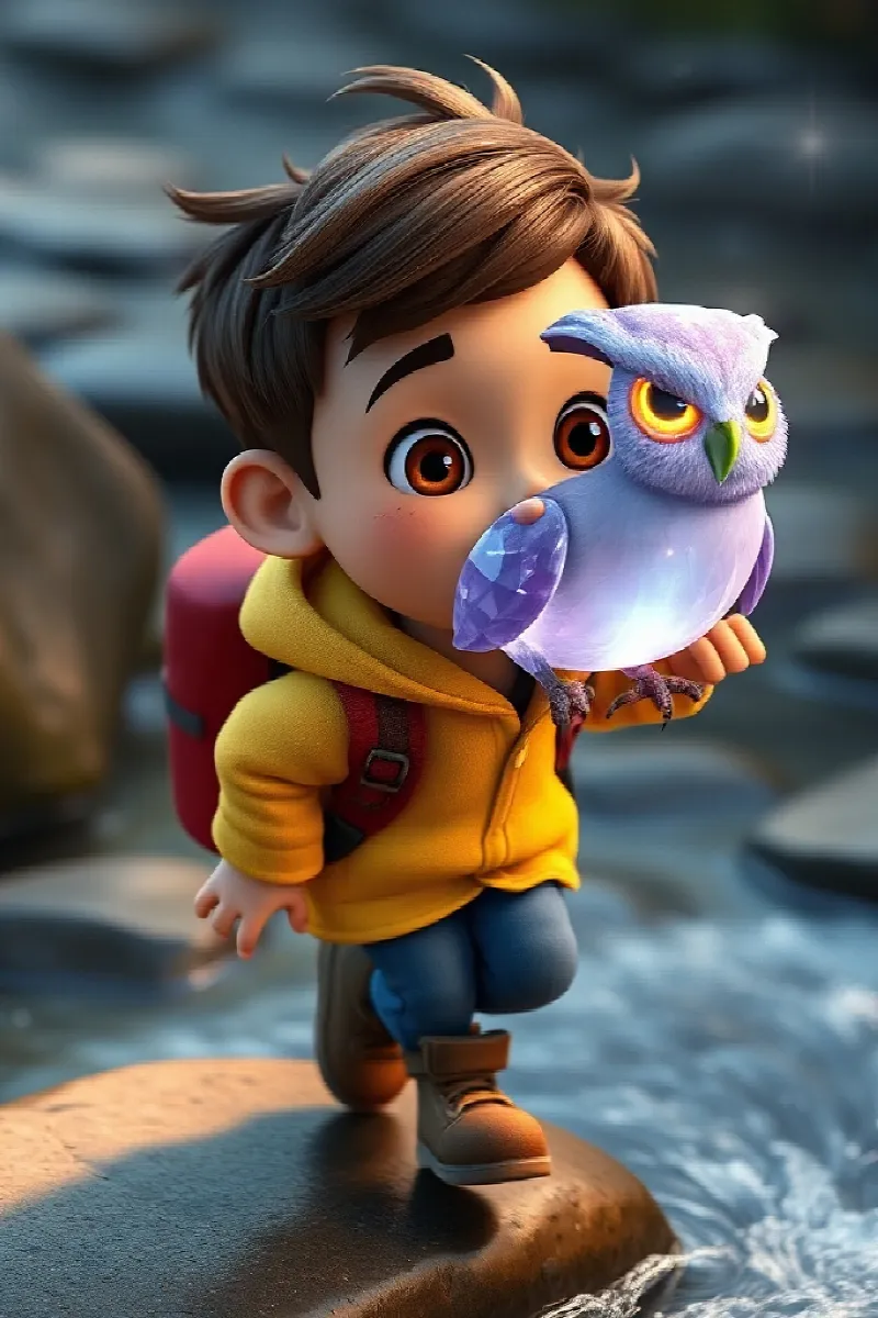 Picture 4 from the tale The Boy and the Crystal Owl