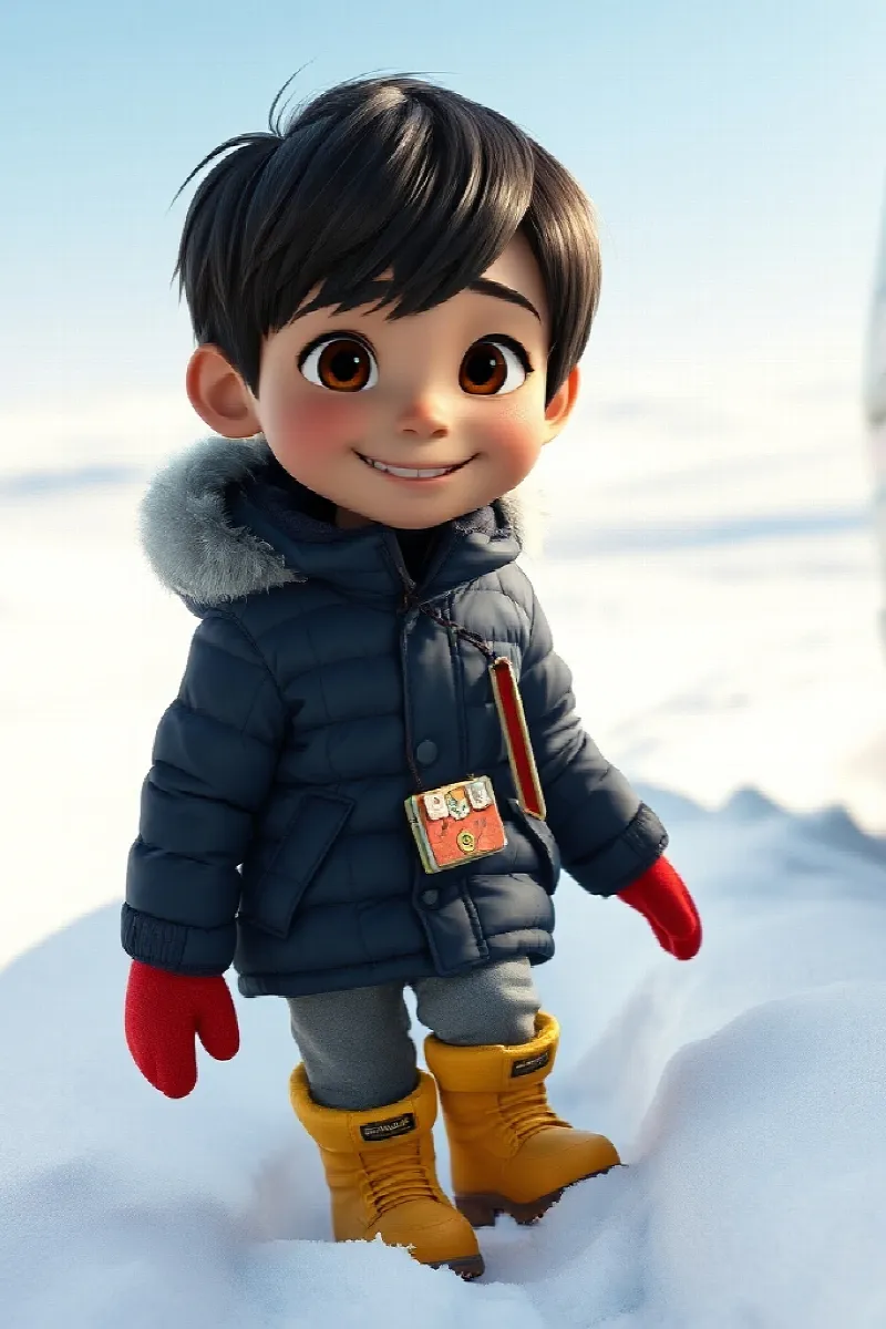 Picture 1 from the tale The Boy and the Snowy Owl