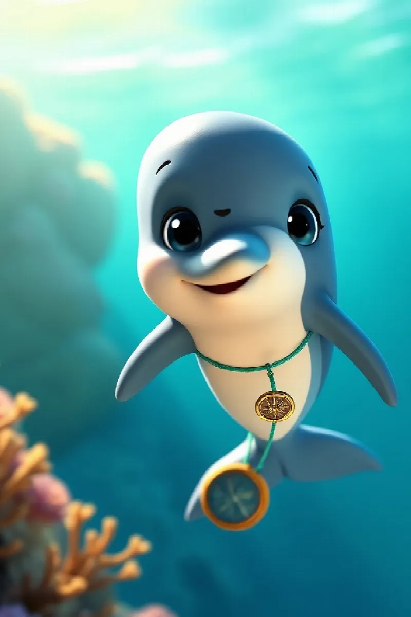 Picture 1 from the tale The Dolphin's Coral Compass