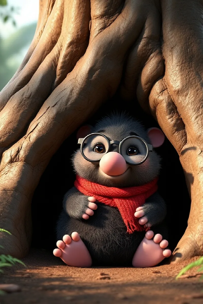 Picture 1 from the tale The Fox and the Little Mole