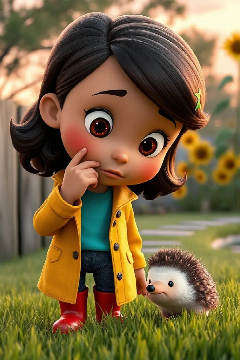 Picture 1 from the tale The Girl and the Hedgehog