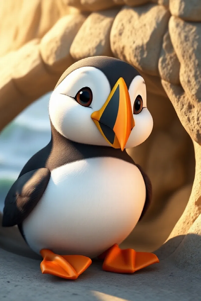 Picture 1 from the tale The Little Puffin