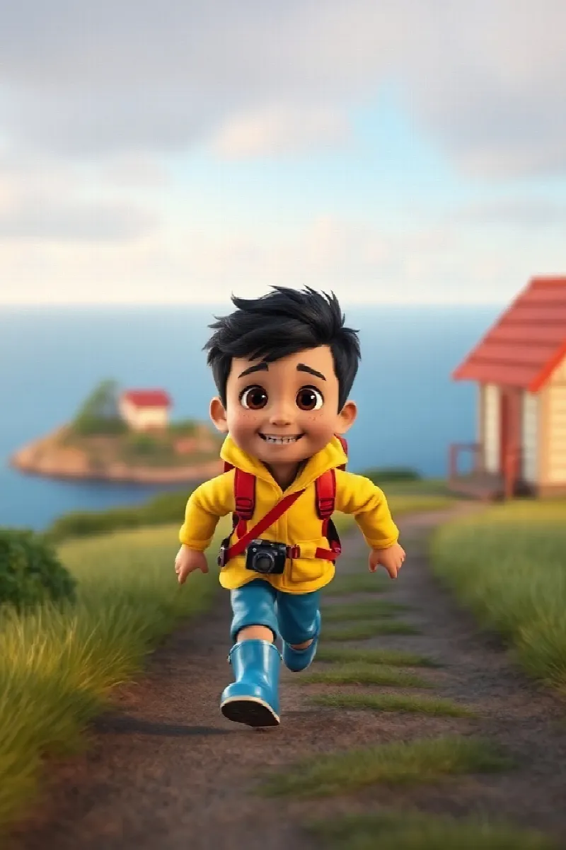 Picture 1 from the tale The Boy and the Puffin