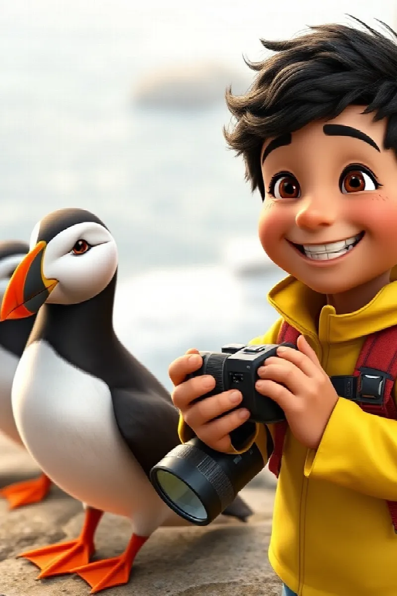 Picture 3 from the tale The Boy and the Puffin