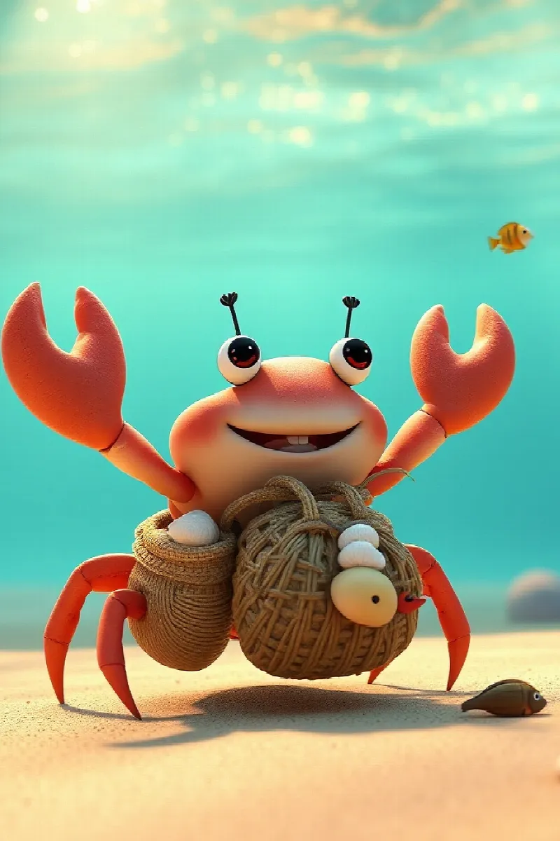 Picture 1 from the tale The Crab's Birthday Surprise