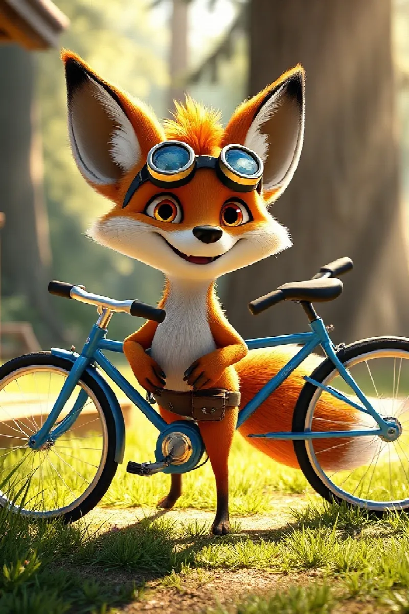 Picture 1 from the tale The Fox's Invisible Bicycle