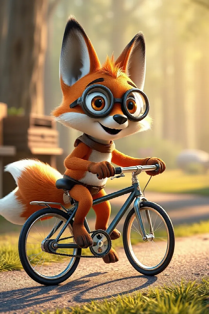 Picture 2 from the tale The Fox's Invisible Bicycle