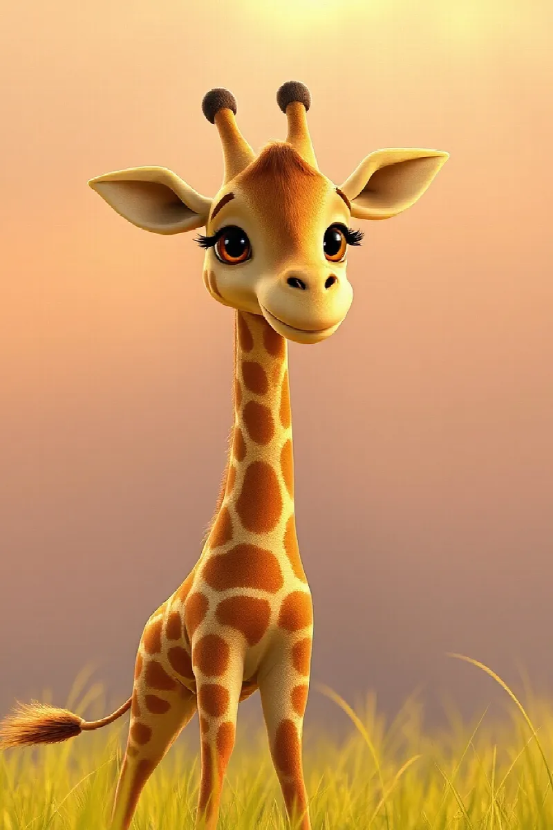 Picture 1 from the tale The Giraffe's Short Friend
