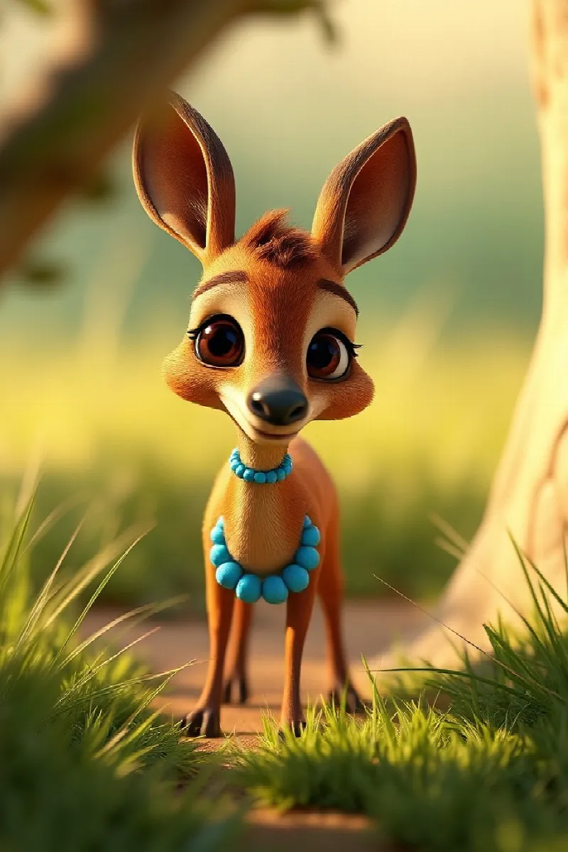 Picture 2 from the tale The Giraffe's Short Friend