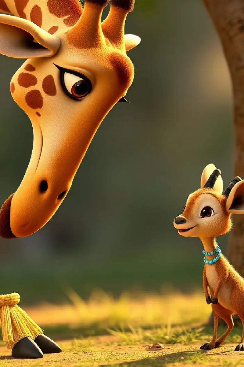 Picture 3 from the tale The Giraffe's Short Friend