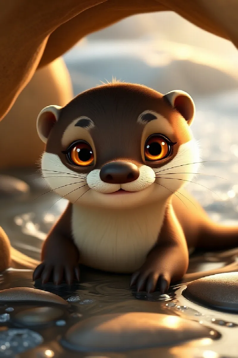 Picture 1 from the tale The Otter's New Brother