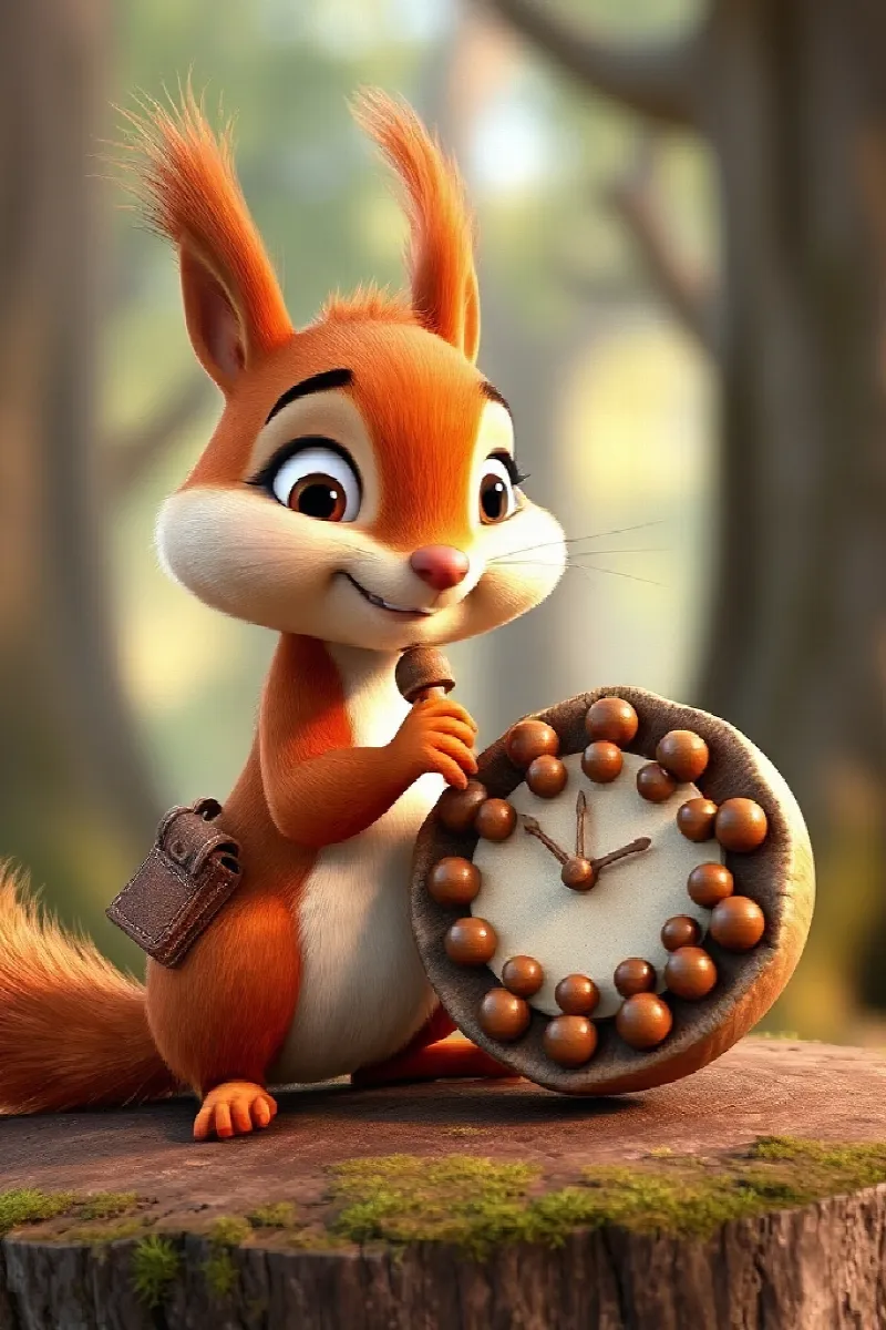 Picture 3 from the tale The Squirrel's Autumn Clock