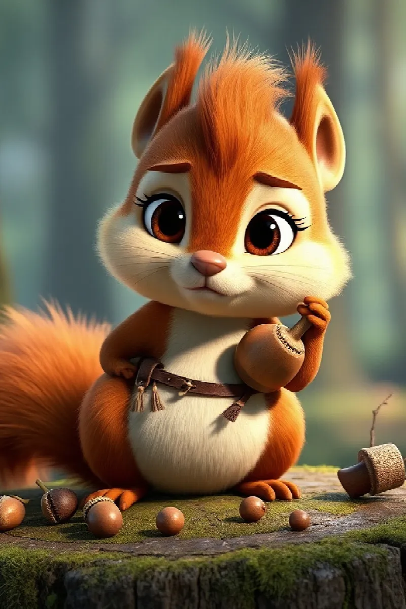 Picture 4 from the tale The Squirrel's Autumn Clock