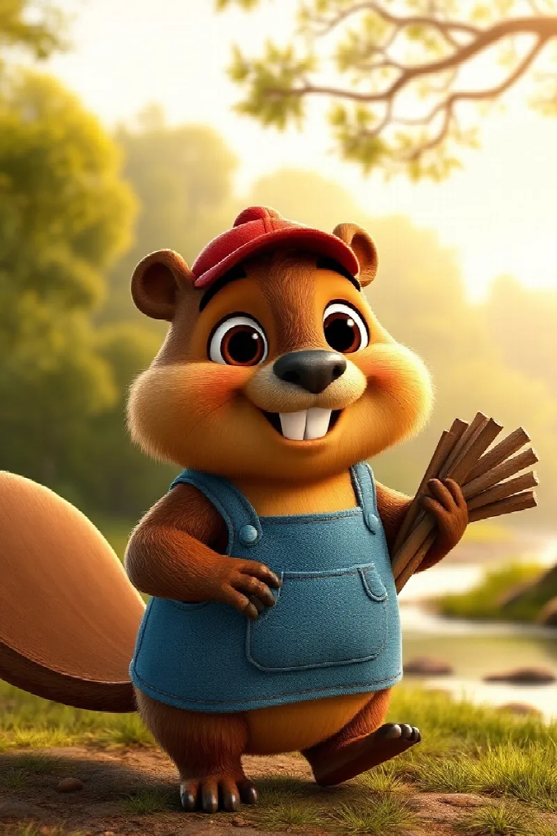 Picture 1 from the tale The Beaver's Golden Hammer