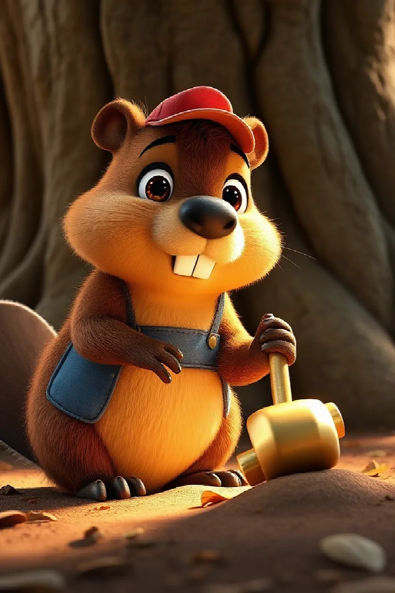 Picture 2 from the tale The Beaver's Golden Hammer