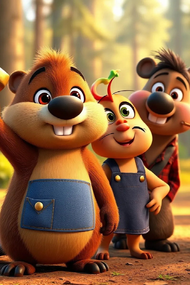 Picture 3 from the tale The Beaver's Golden Hammer